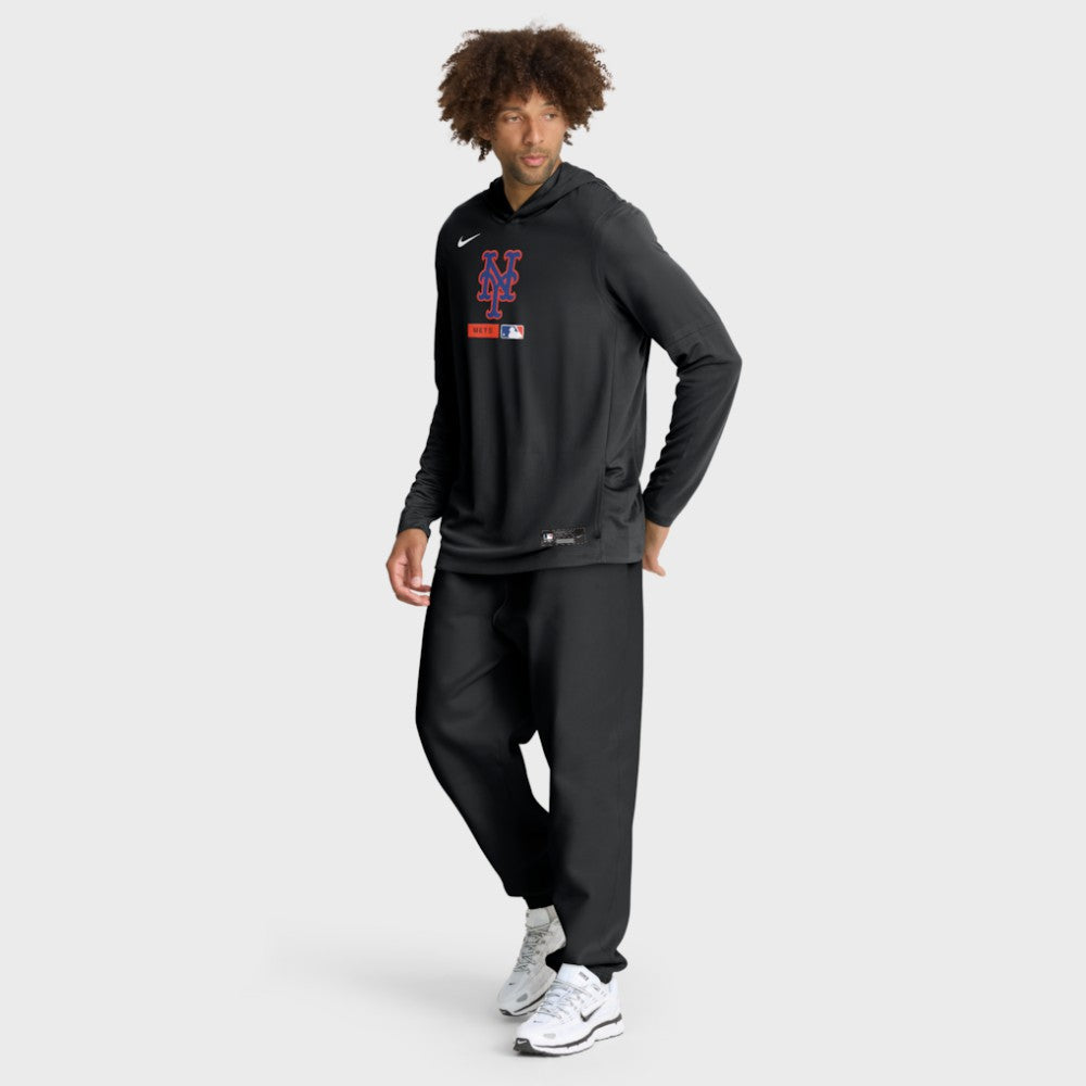 MLB New York Mets Nike Authentic Collection Dri-FIT Long Sleeve Hooded T-Shirt