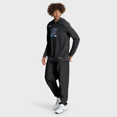 MLB Miami Marlins Nike Authentic Collection Dri-FIT Long Sleeve Hooded T-Shirt
