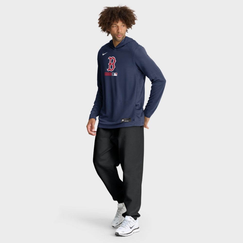 MLB Boston Red Sox Nike Authentic Collection Dri-FIT Long Sleeve Hooded T-Shirt