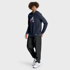 MLB Atlanta Braves Nike Authentic Collection Dri-FIT Long Sleeve Hooded T-Shirt