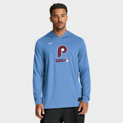 MLB Philadelphia Phillies Nike Authentic Collection Dri-FIT Long Sleeve Hooded T-Shirt