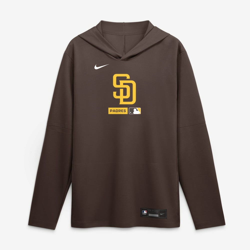 MLB San Diego Padres Nike Authentic Collection Dri-FIT Long Sleeve Hooded T-Shirt