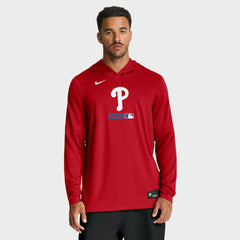 MLB Philadelphia Phillies Nike Authentic Collection Dri-FIT Long Sleeve Hooded T-Shirt