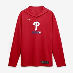 MLB Philadelphia Phillies Nike Authentic Collection Dri-FIT Long Sleeve Hooded T-Shirt