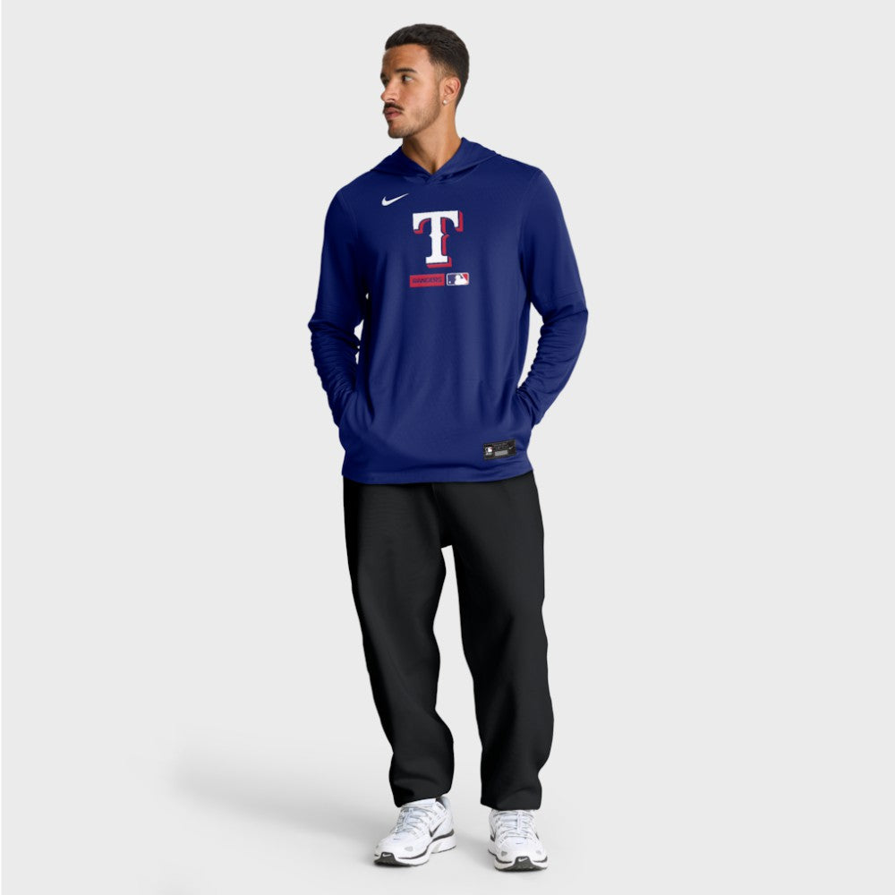 MLB Texas Rangers Nike Authentic Collection Dri-FIT Long Sleeve Hooded T-Shirt