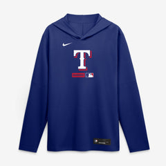 MLB Texas Rangers Nike Authentic Collection Dri-FIT Long Sleeve Hooded T-Shirt