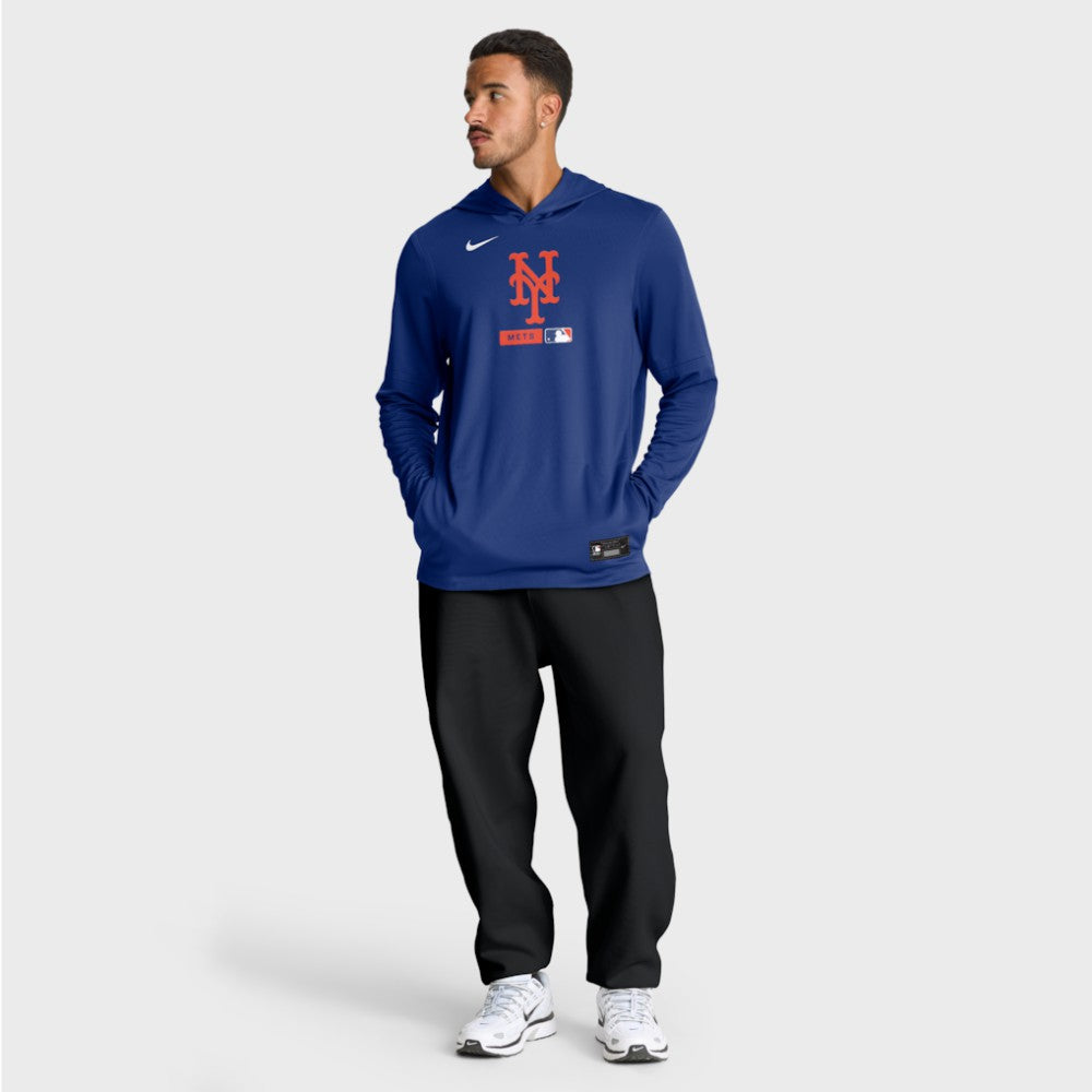 MLB New York Mets Nike Authentic Collection Dri-FIT Long Sleeve Hooded T-Shirt