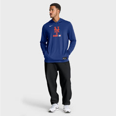 MLB New York Mets Nike Authentic Collection Dri-FIT Long Sleeve Hooded T-Shirt