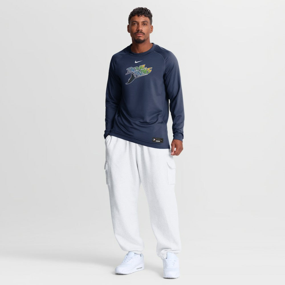 MLB Tampa Bay Rays Nike Authentic Collection Game Time Raglan Long Sleeve T-Shirt