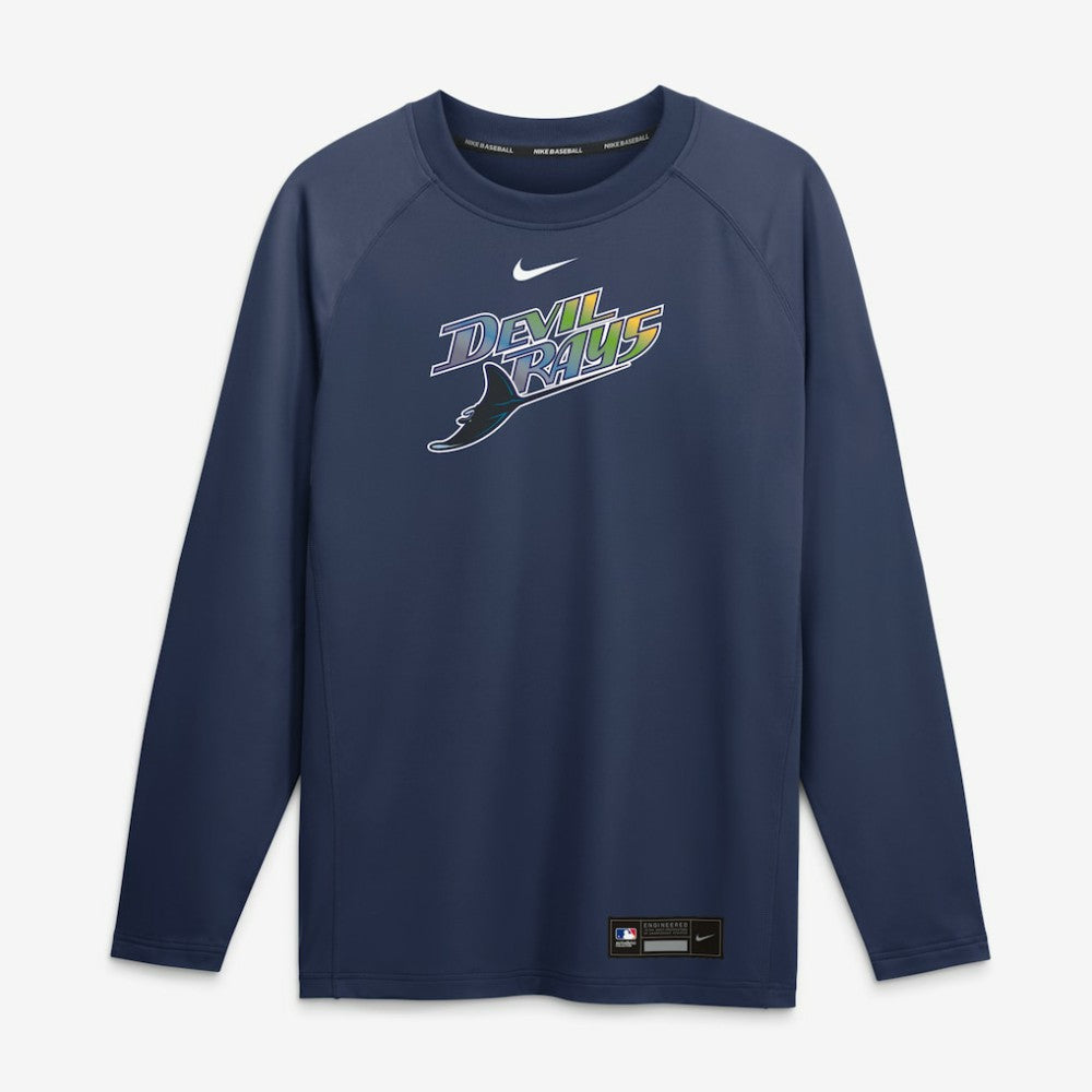 MLB Tampa Bay Rays Nike Authentic Collection Game Time Raglan Long Sleeve T-Shirt