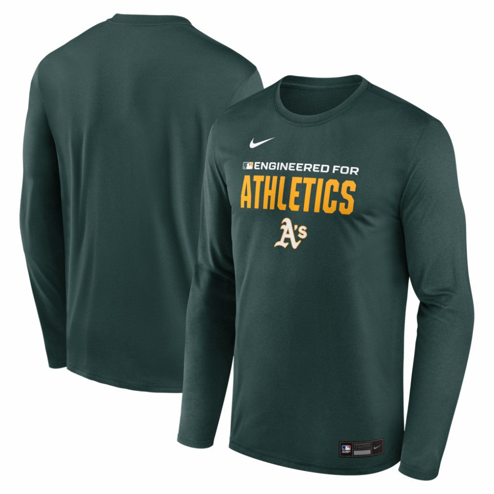 MLB Athletics Nike Authentic Collection Legend Dri-FIT Long Sleeve T-Shirt