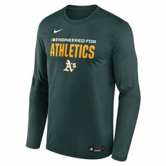 MLB Athletics Nike Authentic Collection Legend Dri-FIT Long Sleeve T-Shirt