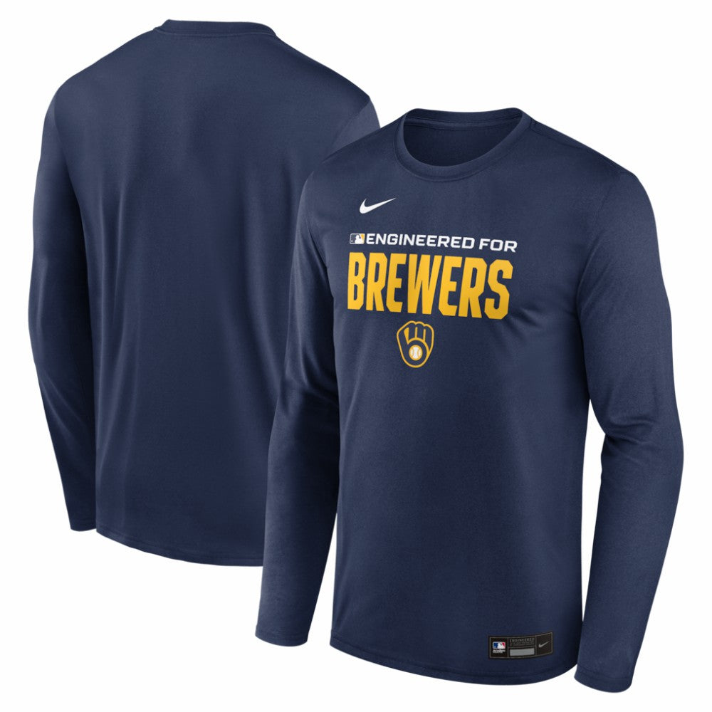 MLB Milwaukee Brewers Nike Authentic Collection Legend Dri-FIT Long Sleeve T-Shirt