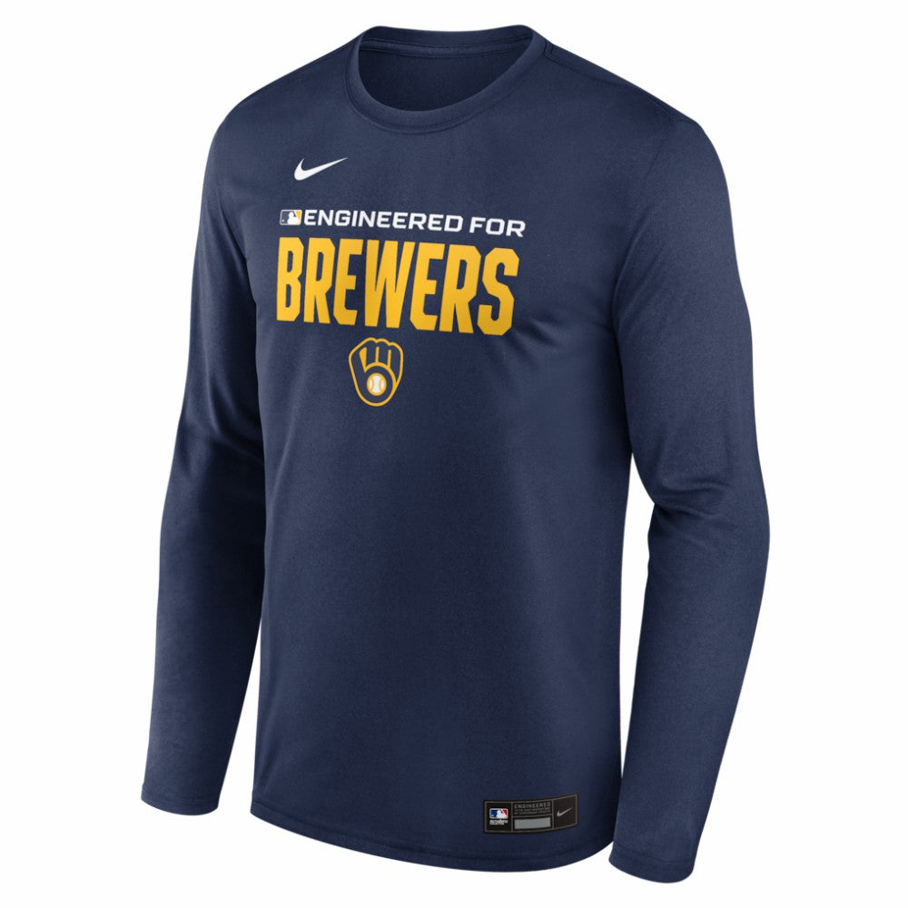 MLB Milwaukee Brewers Nike Authentic Collection Legend Dri-FIT Long Sleeve T-Shirt
