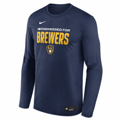 MLB Milwaukee Brewers Nike Authentic Collection Legend Dri-FIT Long Sleeve T-Shirt