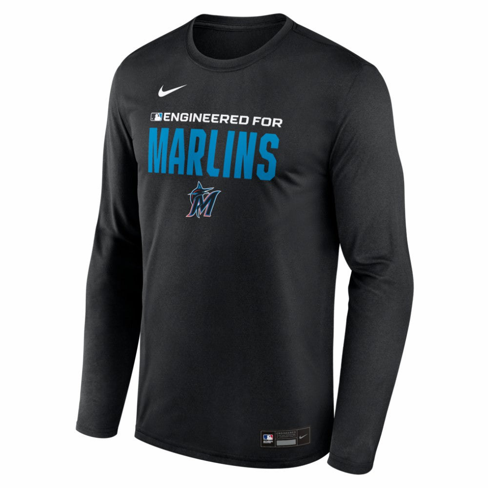 MLB Miami Marlins Nike Authentic Collection Legend Dri-FIT Long Sleeve T-Shirt