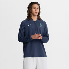 MLB Seattle Mariners Nike Authentic Collection Dri-FIT Raglan Half-Zip Pullover
