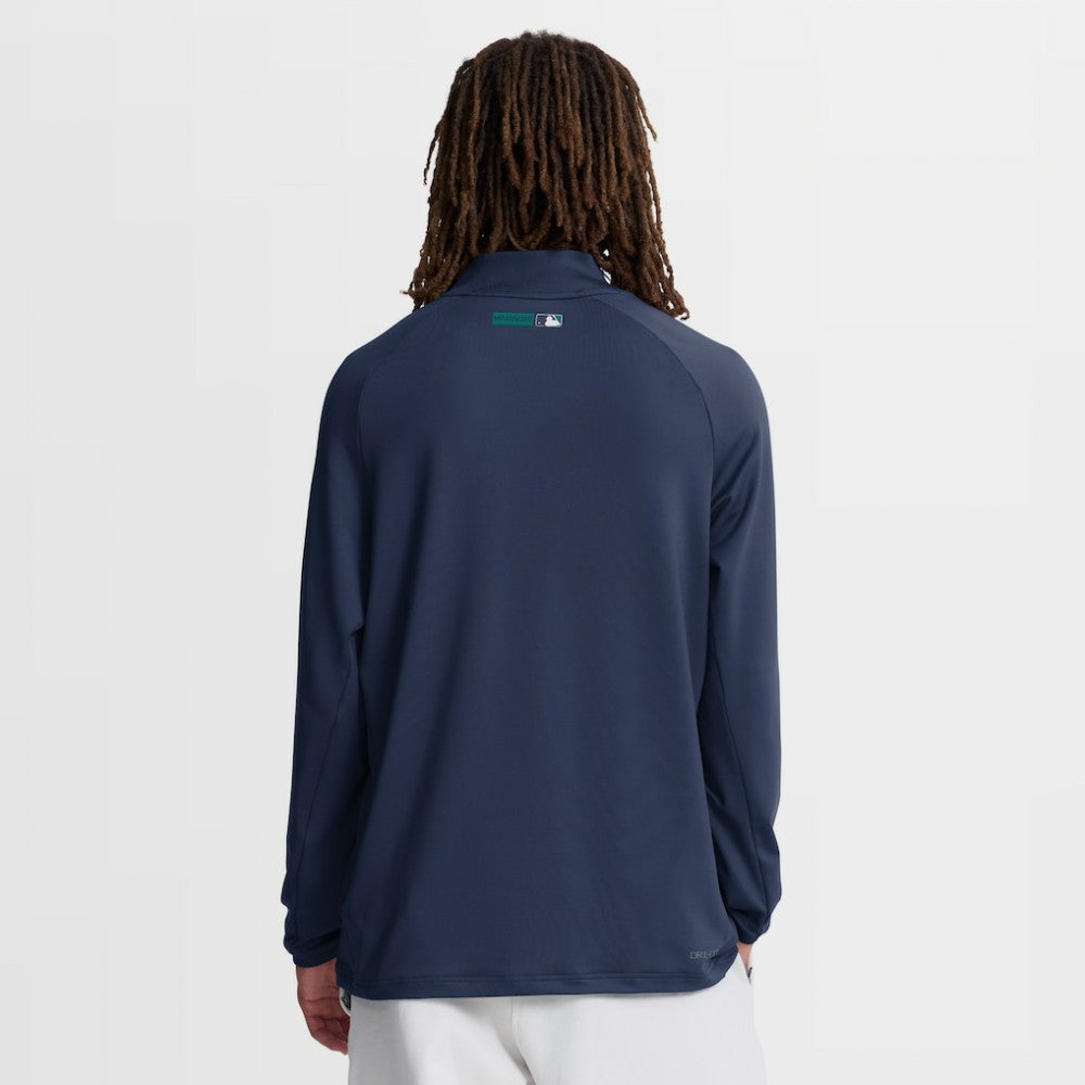 MLB Seattle Mariners Nike Authentic Collection Dri-FIT Raglan Half-Zip Pullover