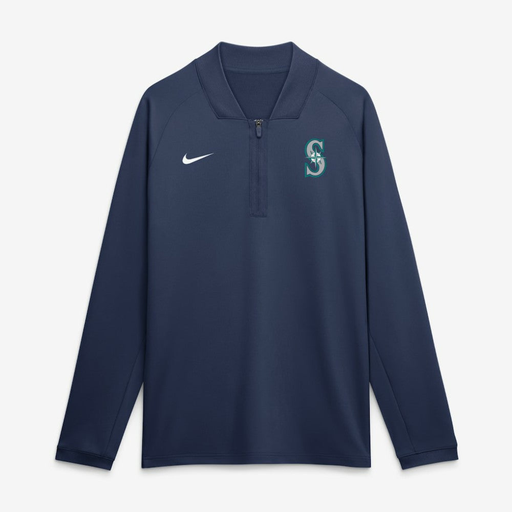MLB Seattle Mariners Nike Authentic Collection Dri-FIT Raglan Half-Zip Pullover