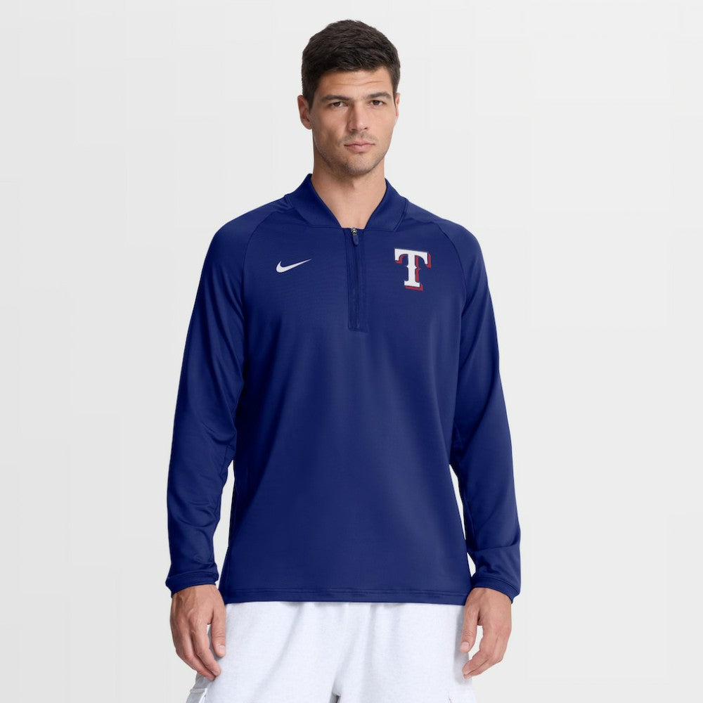 MLB Texas Rangers Nike Authentic Collection Dri-FIT Raglan Half-Zip Pullover