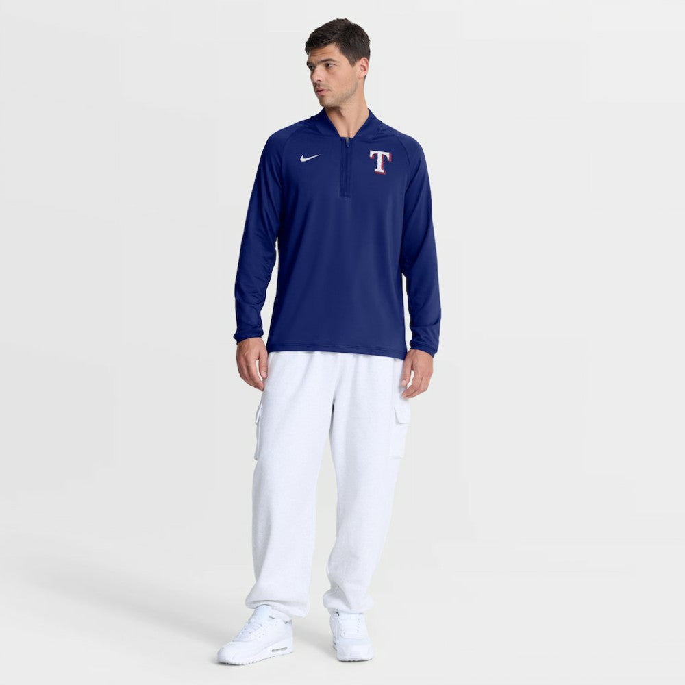 MLB Texas Rangers Nike Authentic Collection Dri-FIT Raglan Half-Zip Pullover