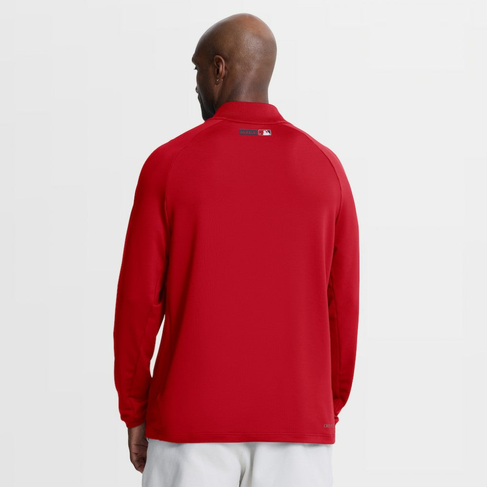 MLB Los Angeles Angels Nike Authentic Collection Dri-FIT Raglan Half-Zip Pullover
