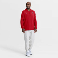 MLB Los Angeles Angels Nike Authentic Collection Dri-FIT Raglan Half-Zip Pullover