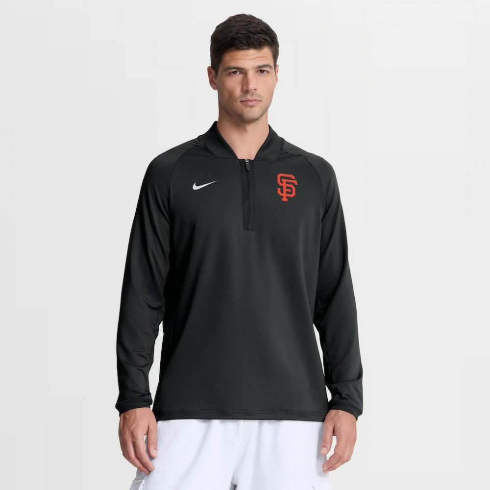 MLB San Francisco Giants Nike Authentic Collection Dri-FIT Raglan Half-Zip Pullover