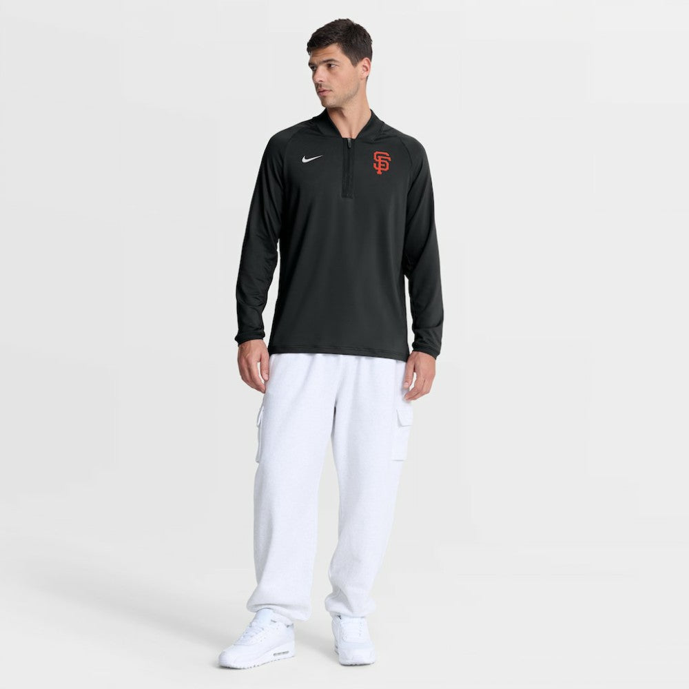 MLB San Francisco Giants Nike Authentic Collection Dri-FIT Raglan Half-Zip Pullover
