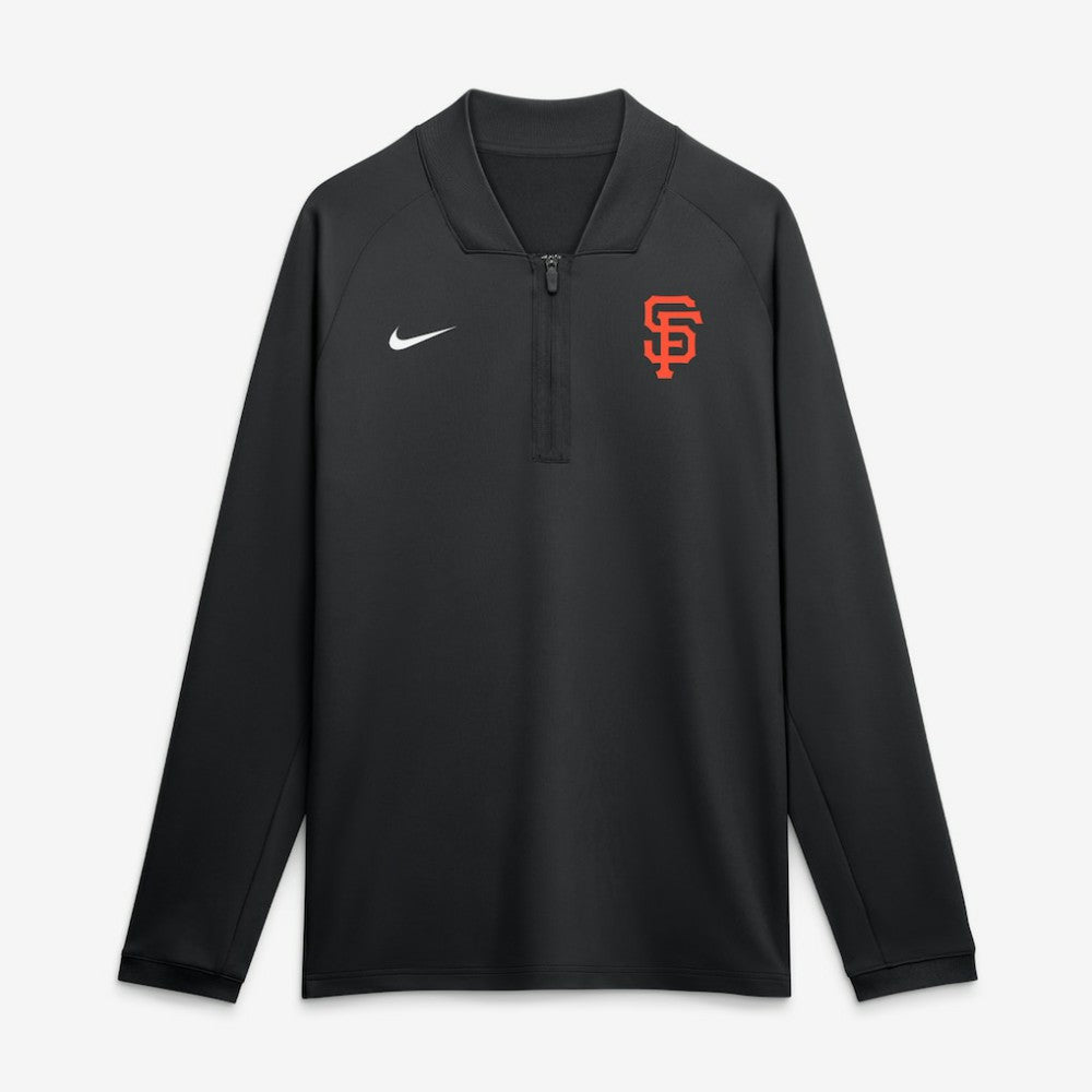 MLB San Francisco Giants Nike Authentic Collection Dri-FIT Raglan Half-Zip Pullover