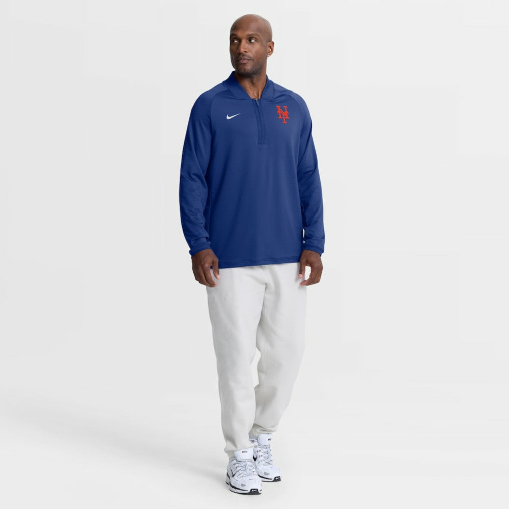 MLB New York Mets Nike Authentic Collection Dri-FIT Raglan Half-Zip Pullover