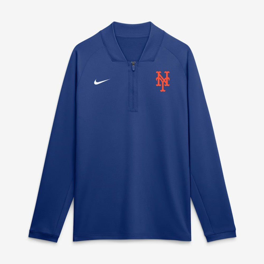 MLB New York Mets Nike Authentic Collection Dri-FIT Raglan Half-Zip Pullover