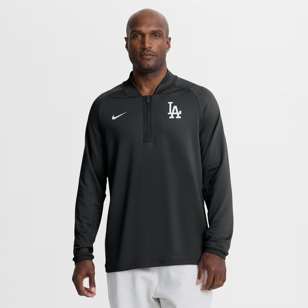 MLB Los Angeles Dodgers Nike Authentic Collection Dri-FIT Raglan Half-Zip Pullover