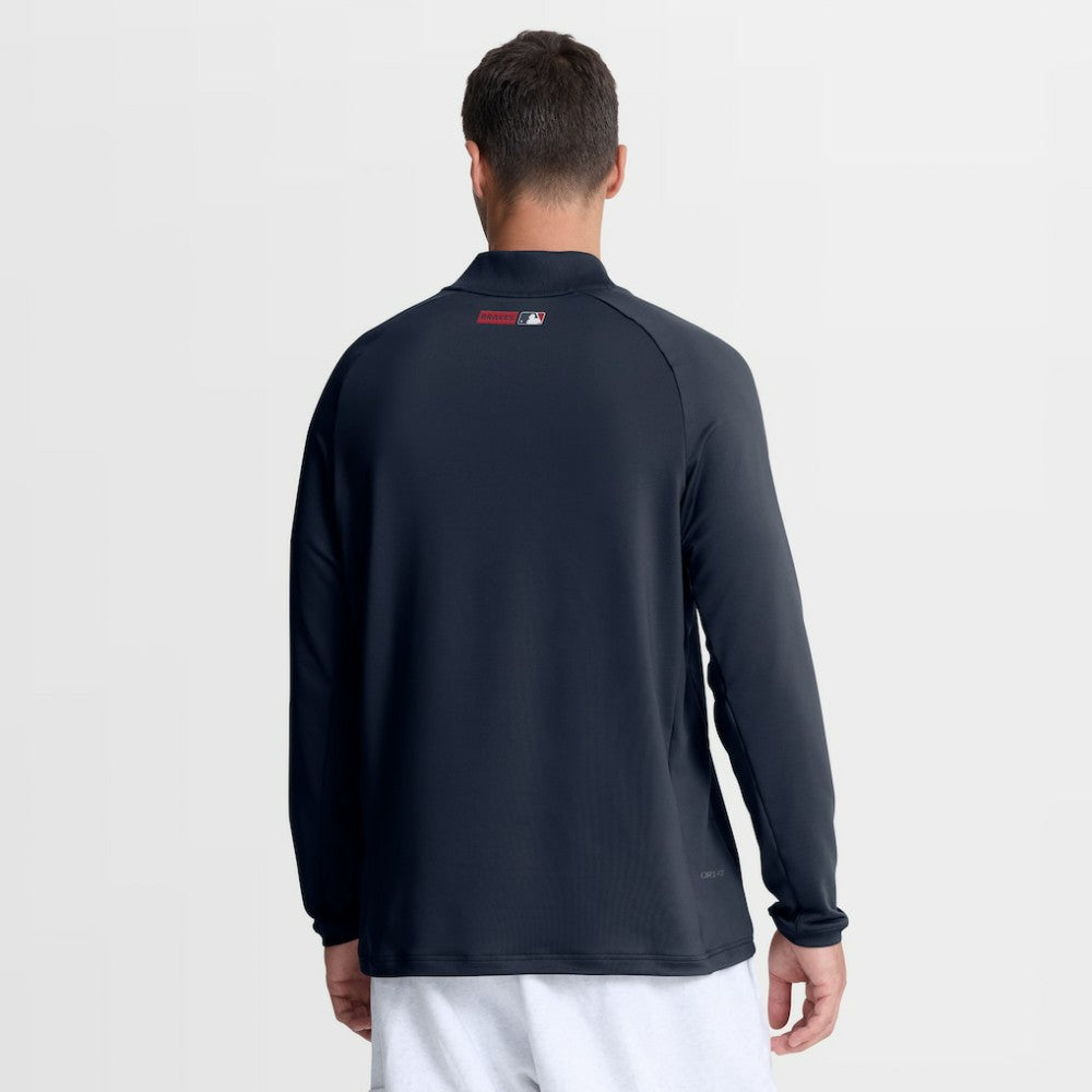 MLB Atlanta Braves Nike Authentic Collection Dri-FIT Raglan Half-Zip Pullover