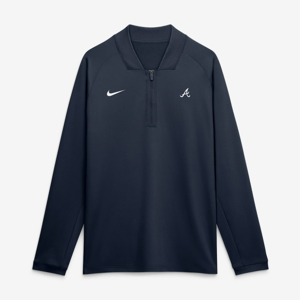 MLB Atlanta Braves Nike Authentic Collection Dri-FIT Raglan Half-Zip Pullover