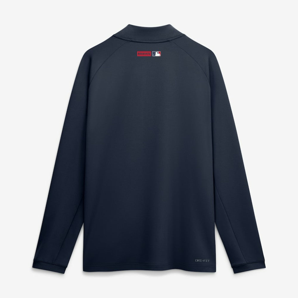 MLB Atlanta Braves Nike Authentic Collection Dri-FIT Raglan Half-Zip Pullover