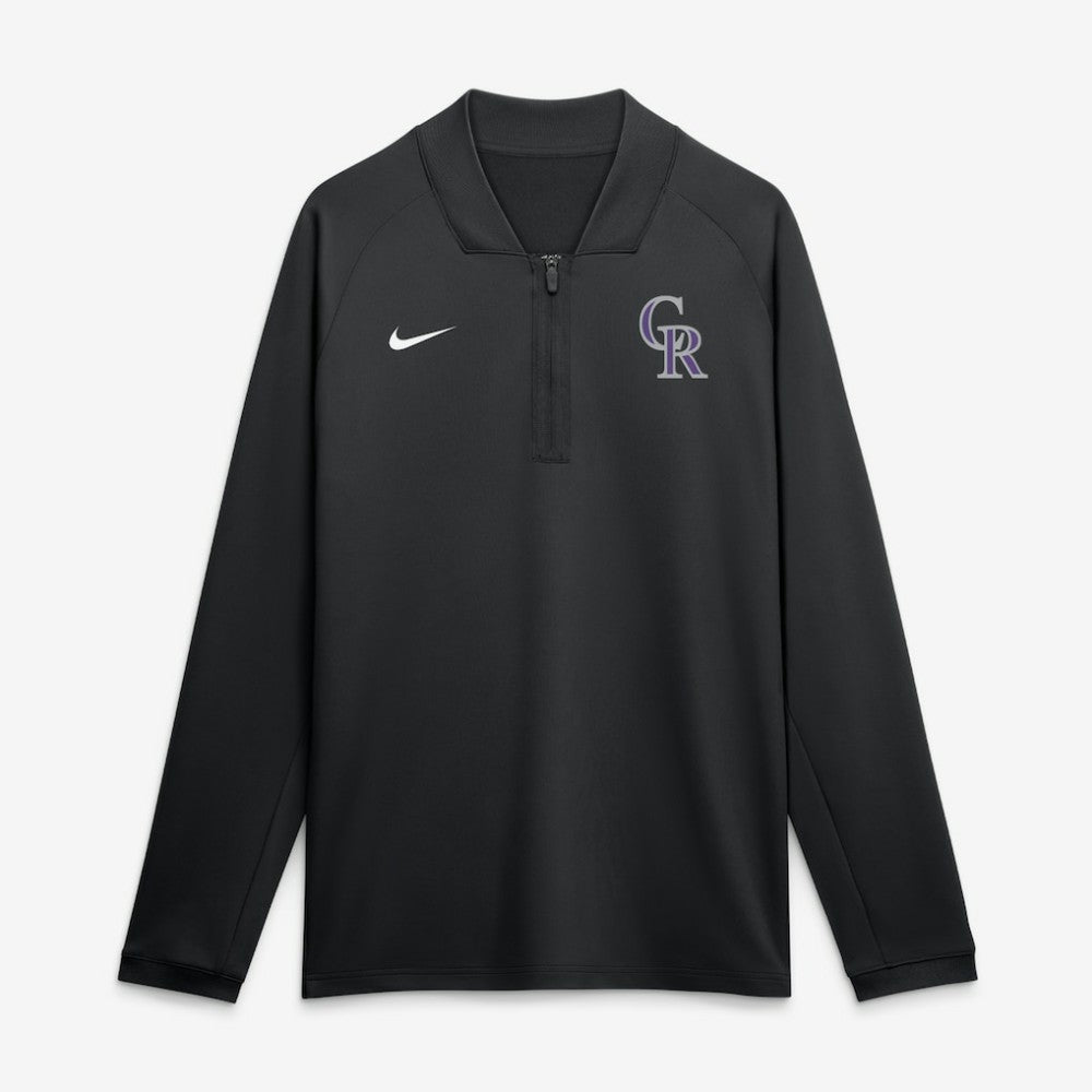 MLB Colorado Rockies Nike Authentic Collection Dri-FIT Raglan Half-Zip Pullover