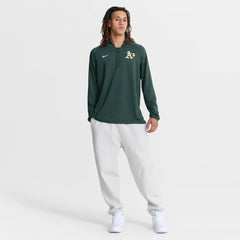 MLB Athletics Nike Authentic Collection Dri-FIT Raglan Half-Zip Pullover
