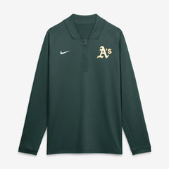 MLB Athletics Nike Authentic Collection Dri-FIT Raglan Half-Zip Pullover