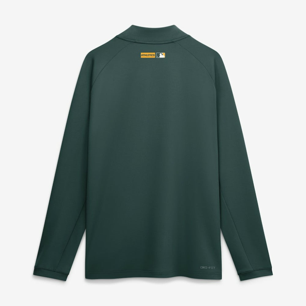 MLB Athletics Nike Authentic Collection Dri-FIT Raglan Half-Zip Pullover