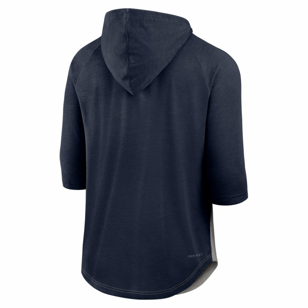 MLB Atlanta Braves Nike Authentic Collection Flux Dri-FIT Raglan 3/4-Sleeve Hooded T-Shirt