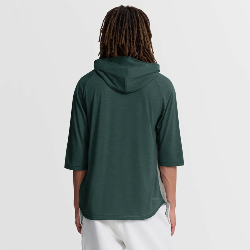 MLB Athletics Nike Authentic Collection Flux Dri-FIT Raglan 3/4-Sleeve Hooded T-Shirt