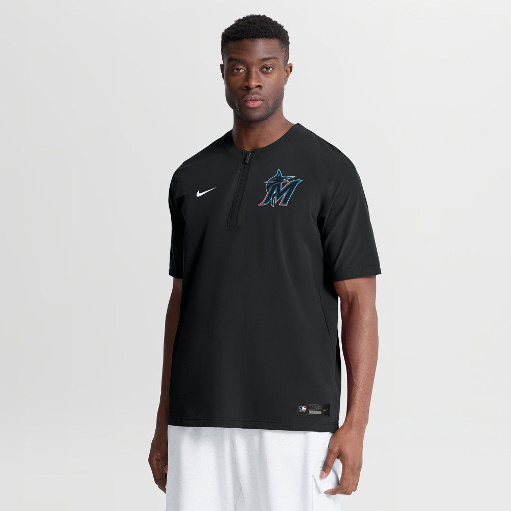 MLB Miami Marlins Nike Authentic Collection Dri-FIT Quarter-Zip Windshirt