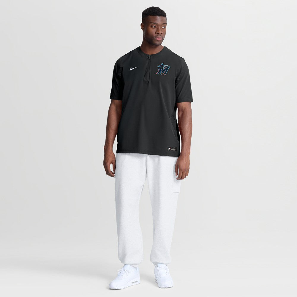 MLB Miami Marlins Nike Authentic Collection Dri-FIT Quarter-Zip Windshirt