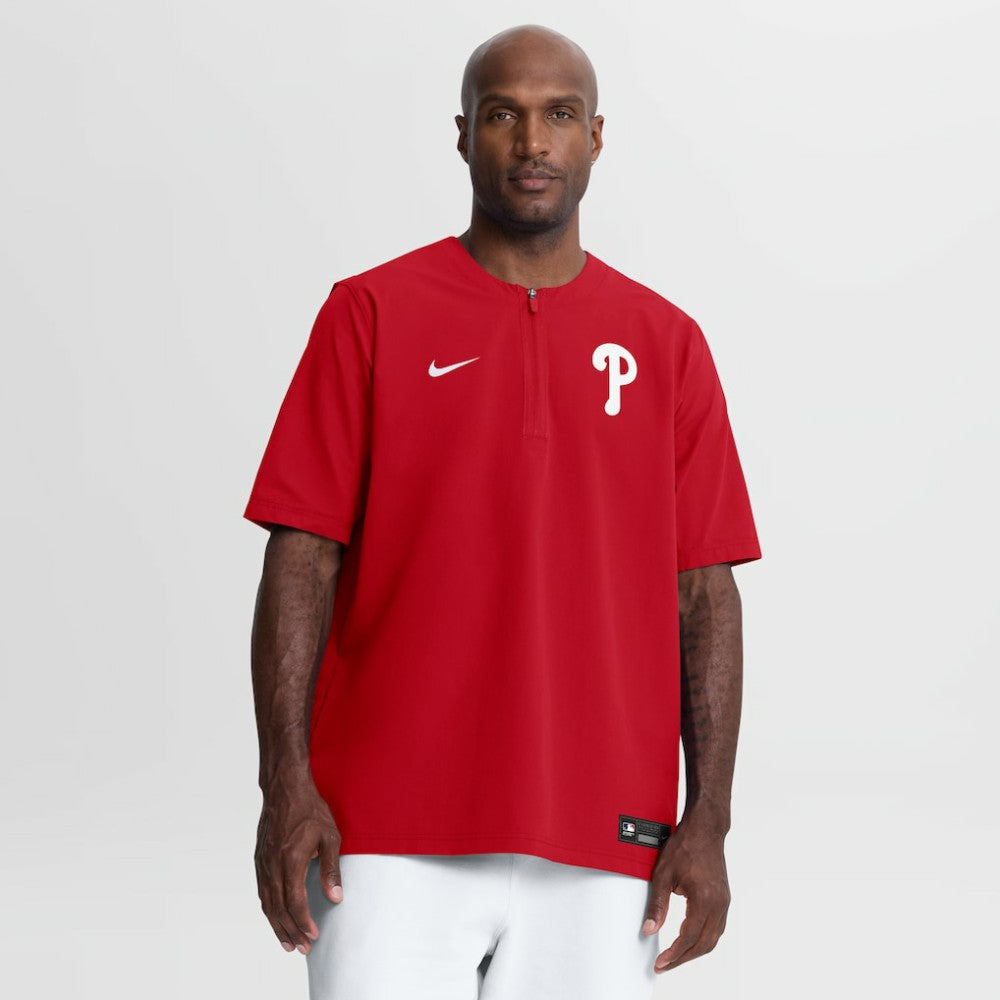 MLB Philadelphia Phillies Nike Authentic Collection Dri-FIT Quarter-Zip Windshirt
