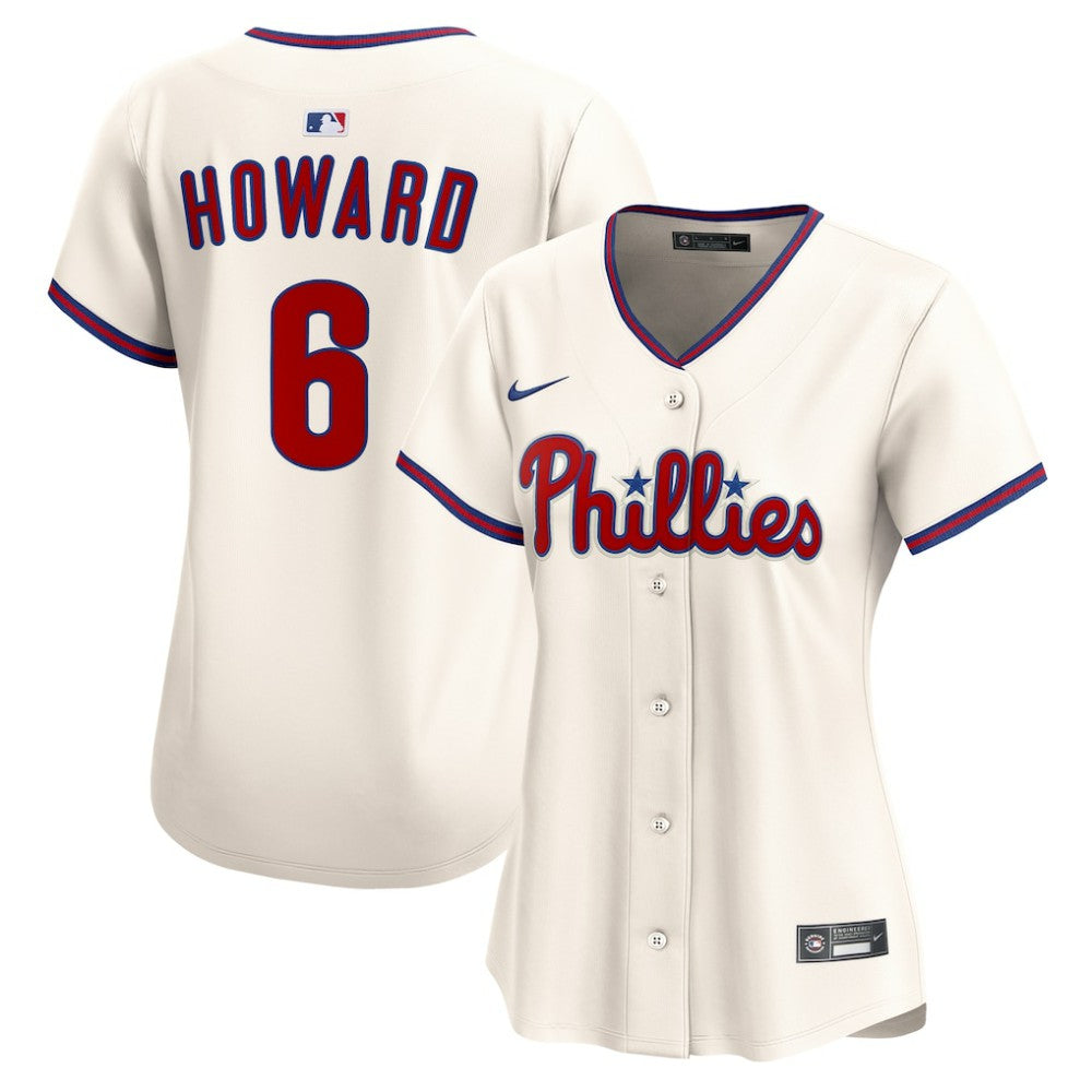MLB Ryan Howard Philadelphia Phillies Nike Women's Alternate 2 Limited Jersey – Cream