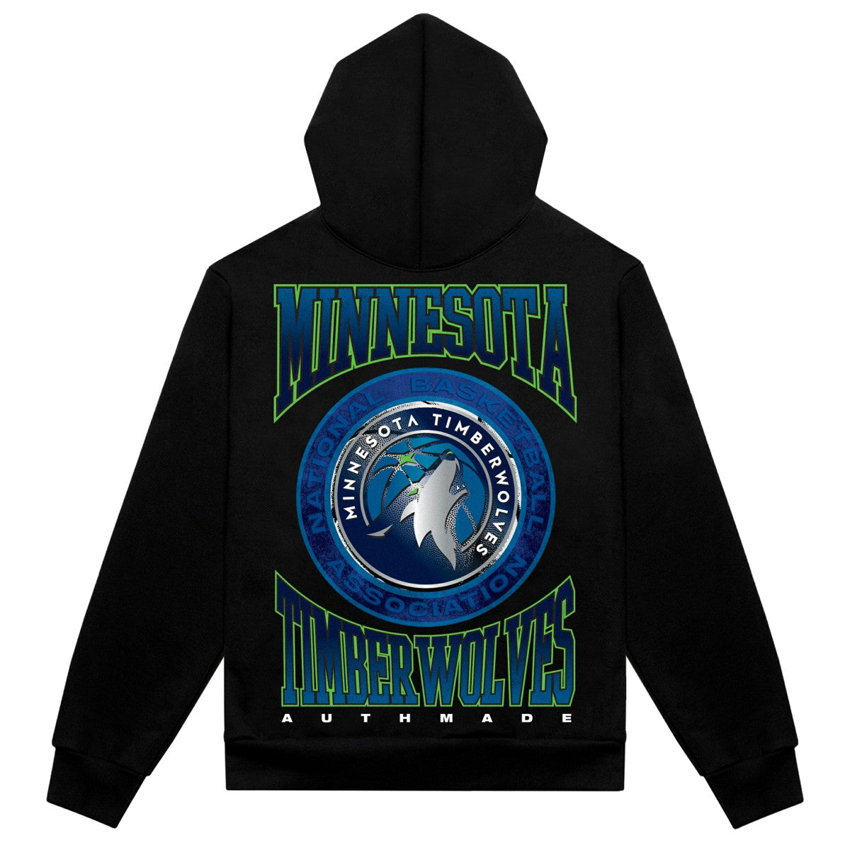 NBA Minnesota Timberwolves Authmade Vintage Metal Premium Heavyweight Pullover Hoodie