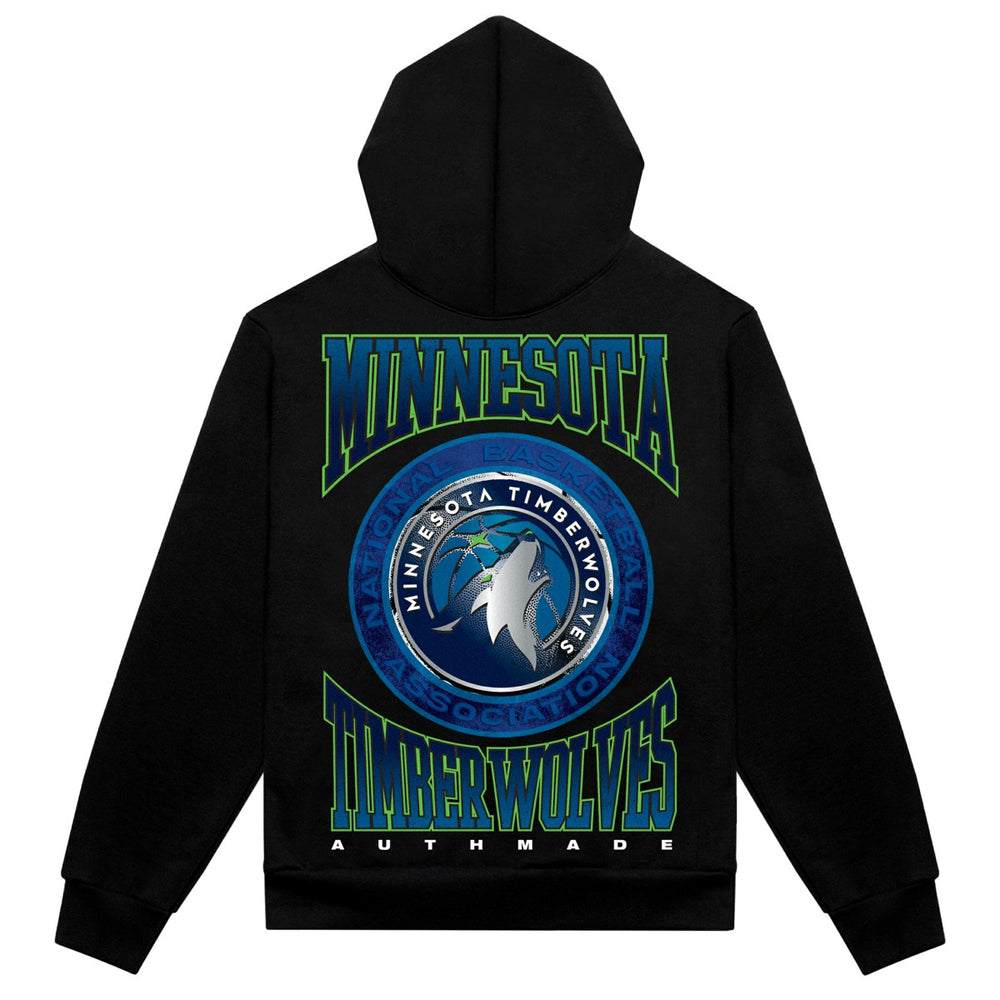 NBA Minnesota Timberwolves Authmade Vintage Metal Premium Heavyweight Pullover Hoodie