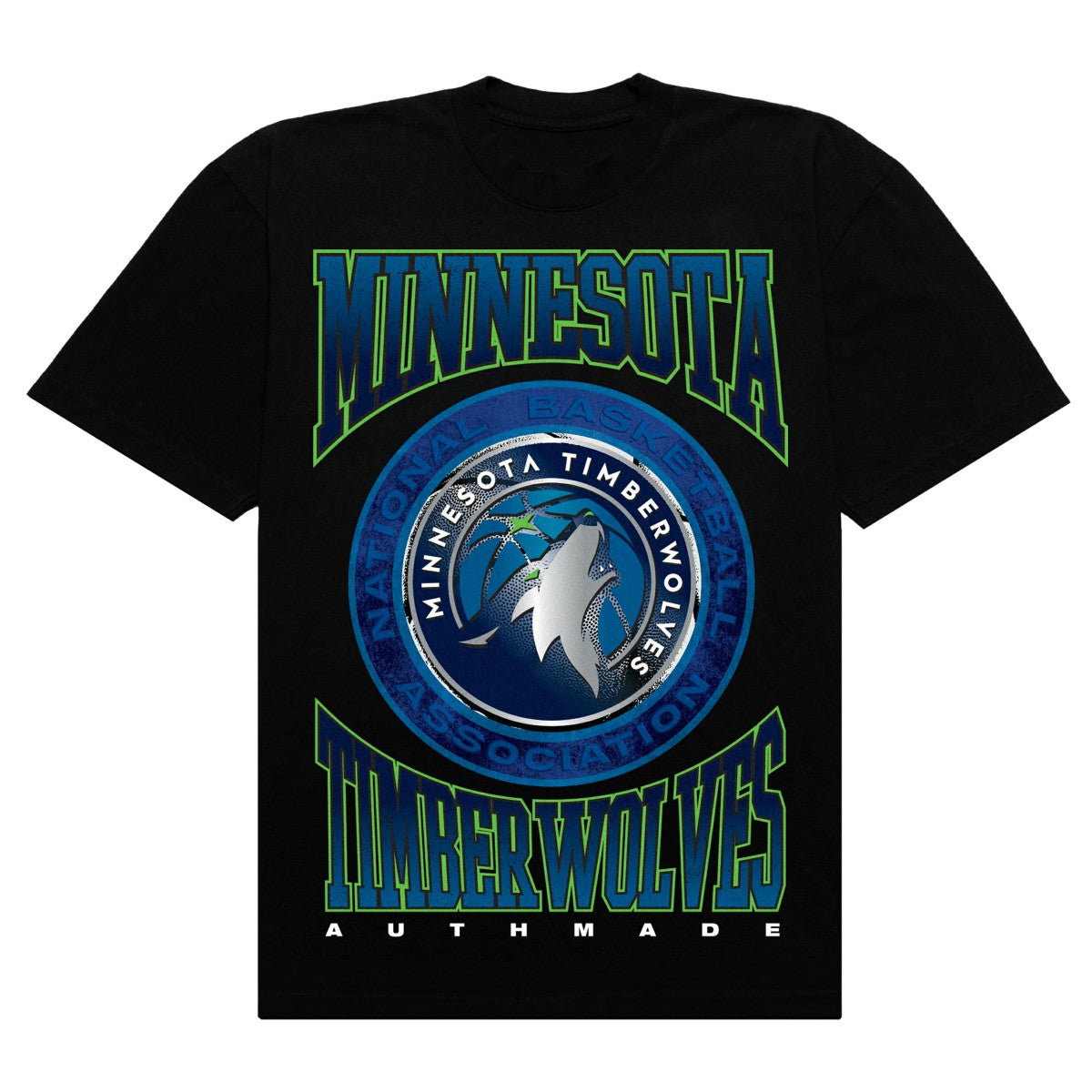 NBA Minnesota Timberwolves Authmade Vintage Metal Premium Heavyweight T-Shirt