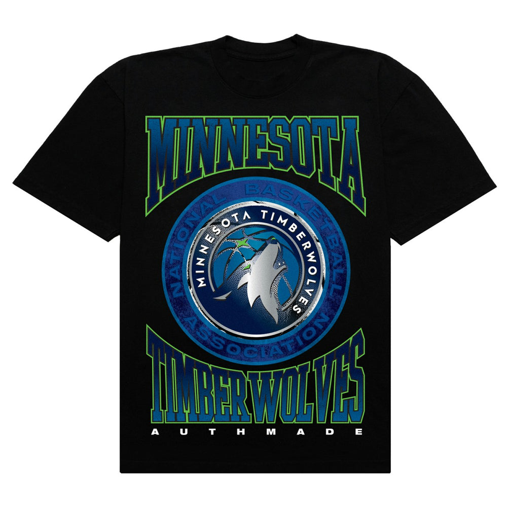 NBA Minnesota Timberwolves Authmade Vintage Metal Premium Heavyweight T-Shirt
